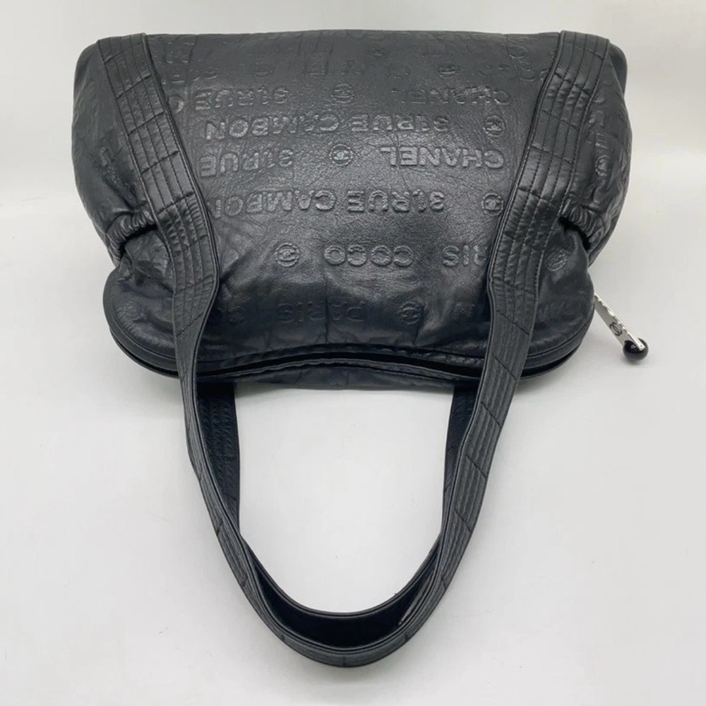 Chanel Black Calfskin Rue Cambon Embossed Unlimited Shoulder Bag - Picture 3 of 14